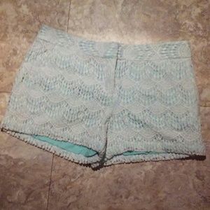 Ann Taylor Loft crochet shorts